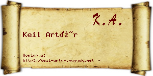 Keil Artúr névjegykártya